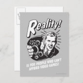 Realität: Videospiele können sich nicht leisten Postkarte (Vorne/Hinten)