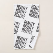 Realitätscheck-Typografie Modern Minimalistisch Badhandtuch Set (Handtuch)