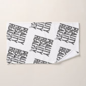 Realitätscheck-Typografie Modern Minimalistisch Badhandtuch Set (Handtuch)