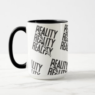 Reality Distortion-Typografie  Moderne Abstraktion Tasse