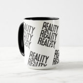 Reality Distortion-Typografie| Moderne Abstraktion Tasse (Vorderseite Links)