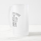 Reality-Karo Mattglas Bierglas (Vorderseite Links)