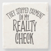 Reality-Karo Steinuntersetzer (Vorderseite)