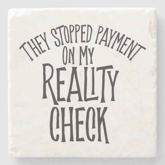 Reality-Karo Steinuntersetzer (Vorderseite)