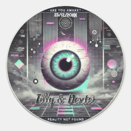 👁️ "Reality not found" Weichtcore-Aufkleber 👁️ Runder Aufkleber