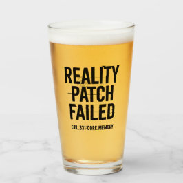 Reality Patch Versagt - Glitched Typografie Glas