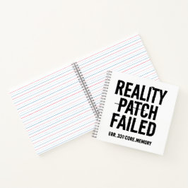 Reality Patch Versagt - Glitched Typografie Notizblock