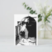 REally cooler Basset-Hund Postkarte (Stehend Vorderseite)
