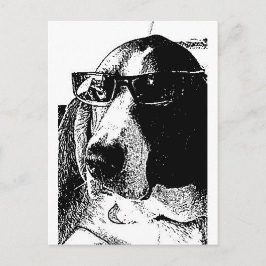 REally cooler Basset-Hund Postkarte (Vorderseite)