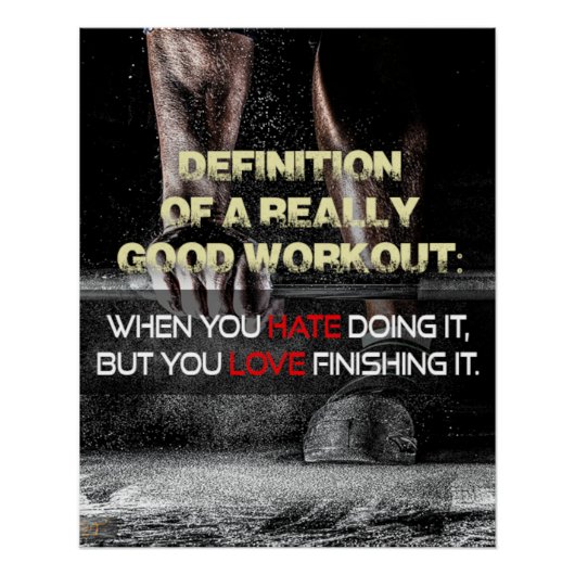 Really Good Workout Motivational Poster (Vorderseite)