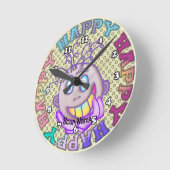 Really Happy Face Runde Wanduhr (Winkel)