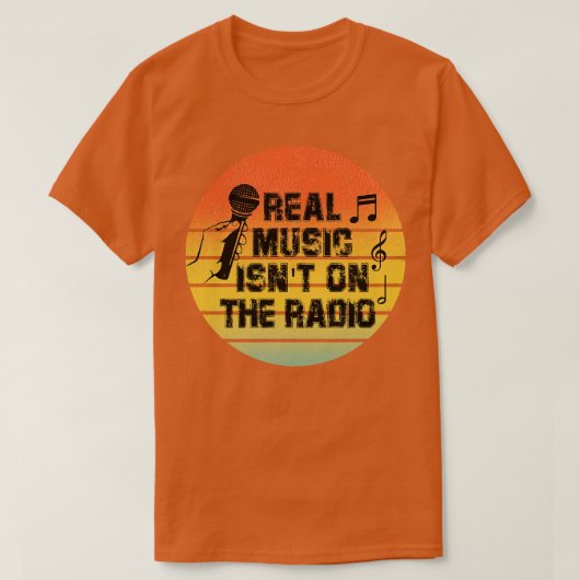 Realmusik im Radio T-Shirt (Design vorne)
