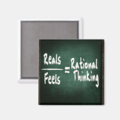Reals/Feels=Rational Thinking Magnet (Vorderseite/Rückseite)