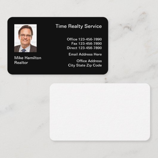 Realtor addieren Ihr Foto Visitenkarte (Vorne/Hinten)