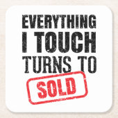 Realtor Agent Rechteckiger Pappuntersetzer (Vorderseite)