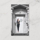 Realtor an der Tür | Benutzerdefinierte Visitenkar Visitenkarte (Vorderseite)