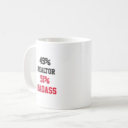 Realtor Badass Kaffeetasse (Vorderseite Links)
