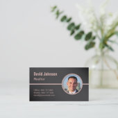 Realtor Beruflich Foto Business Card Visitenkarte (Stehend Vorderseite)