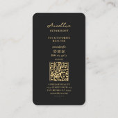 Realtor Black Key Moderner Elegante Broker Visitenkarte (Rückseite)