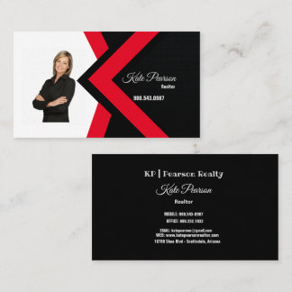 Realtor Black White Theme Real Anwesen Visitenkarte