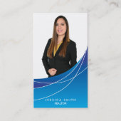 Realtor Blue Swoosh Visitenkarte (Vorderseite)