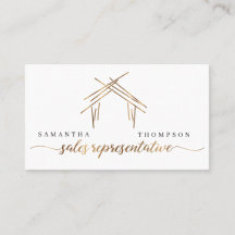 Realtor-Branding mit "Haus in Gold"-Visitenkarte
