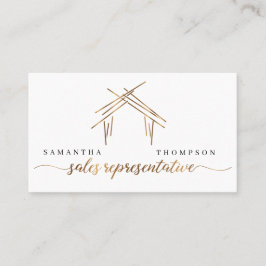 Realtor-Branding mit "Haus in Gold"-Visitenkarte Visitenkarte