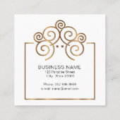 Realtor-Branding mit Treehouse in Gold Quadratische Visitenkarte (Rückseite)