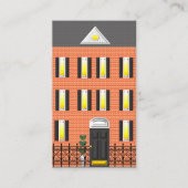 Realtor Brick Townhouse Foto Business Card Visitenkarte (Vorderseite)