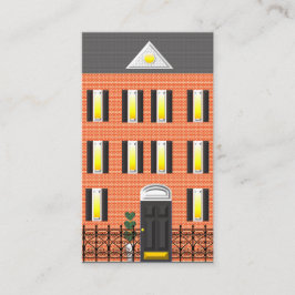Realtor Brick Townhouse Foto Business Card Visitenkarte