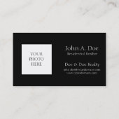 Realtor Broker Head Shooting Foto Wählen Sie Ihre  Visitenkarte (Rückseite)