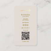 Realtor Broker Mortgage Sand Gold Key Minimal Visitenkarte (Rückseite)