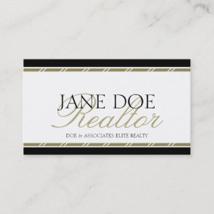 Realtor Broker Real Anwesen Agent Gold Script Visitenkarte