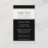 Realtor Broker Real Anwesen Agent Gold Script Visitenkarte (Rückseite)