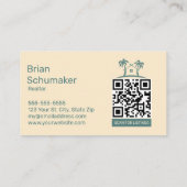 Realtor Business Card mit QR-Code Visitenkarte (Rückseite)