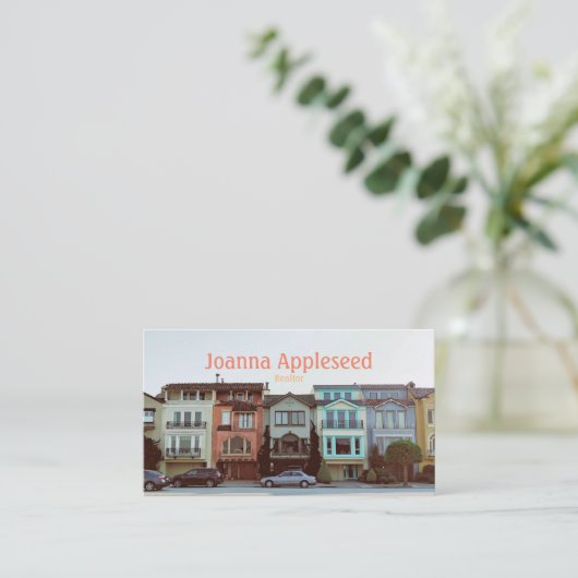 Realtor Business Card | mit seitlichem Schuss auf Visitenkarte (Stehend Vorderseite)