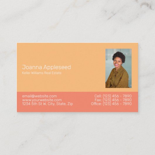 Realtor Business Card | mit seitlichem Schuss auf Visitenkarte (Rückseite)