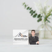 Realtor Business Man | Logo für Immobilien Visitenkarte (Stehend Vorderseite)