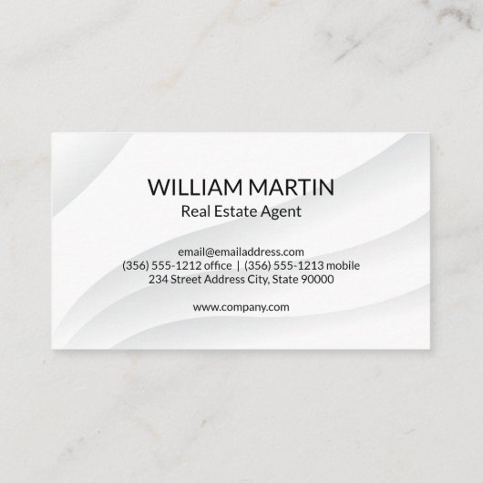 Realtor Business Man | Logo für Immobilien Visitenkarte (Rückseite)