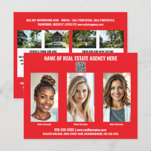 Realtor Business Marketing Postcard Rot Postkarte