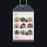 Realtor Christmas-Geschenktags Geschenkanhänger<br><div class="desc">Weihnachtsgeschenkschilder und Gastgeschenk-Etiketten mit Miniatur-Weihnachtshäusern,  einschließlich Lebkuchenhaus.</div>