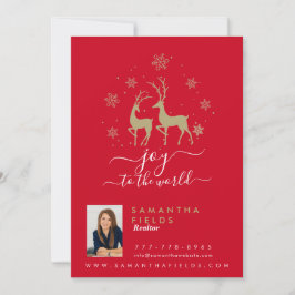 Realtor Christmas Postcard - Freude an der Welt! Feiertagskarte