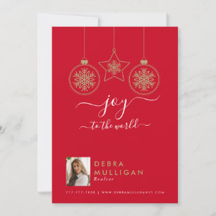 Realtor Christmas Postcard - Freude an der Welt Feiertagskarte