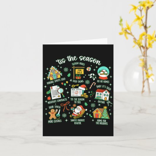 Realtor Christmas Realtor Christmas Real Estate Ch Karte (Gelbe Blume)