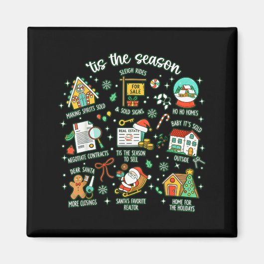 Realtor Christmas Realtor Christmas Real Estate Ch Magnet (Vorne)