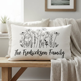 Realtor Closing Gift Family Wildflower Pillow Lendenkissen