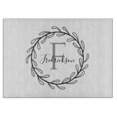 Realtor Closing Gift Wreath Monogram Cutting Board Schneidebrett (Vorderseite)