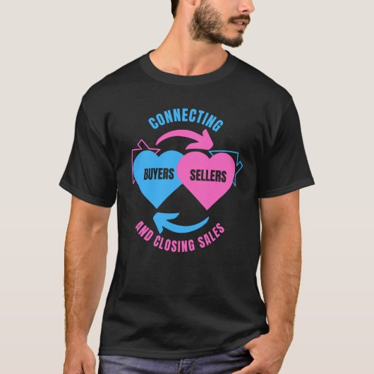 REALTOR Connecting Buyers Sellers Real Anwesen T-Shirt (Vorderseite)