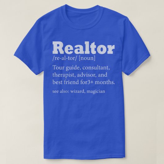 Realtor Definition T-Shirt (Design vorne)