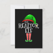Realtor Elf Group Matching Family Weihnachten Dankeskarte (Vorderseite)